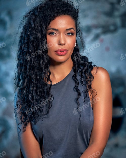 Preview: Portrait of young hot woman posing in studio