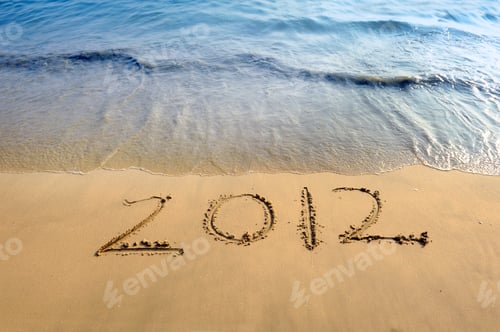 Preview: Numbers 2012 On Tropical Beach Sand