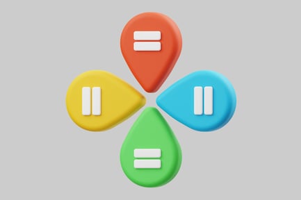 Preview: Four abstract shapes in a symmetrical arrangement