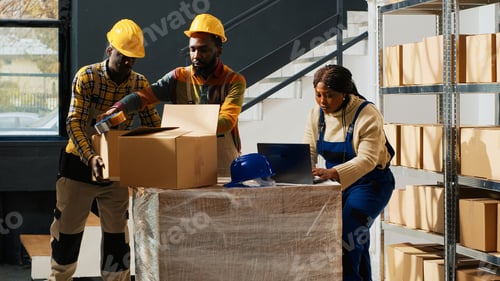 Preview: African american employees trained to use equipment