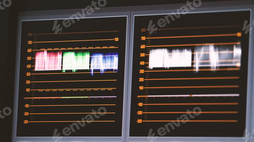Preview: Blurry images of telecine controller machine monitor