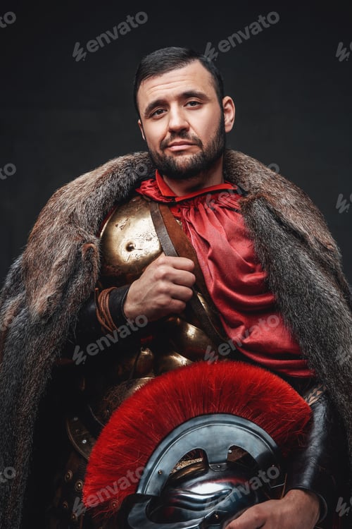 Preview: Ancient roman general with fur and helmet