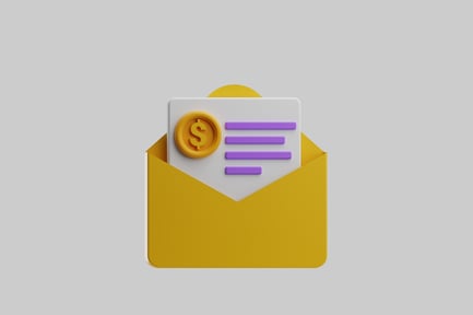 Preview: Dollar bill inside yellow envelope