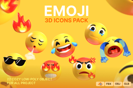 Preview: 3D Emoji Expression Bundle Illustration