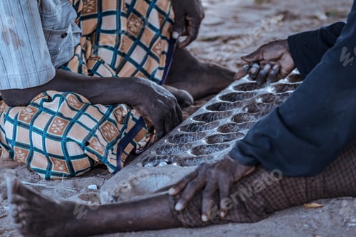 Preview: Ajua Wooden Board Traditional Game Played By Men In Kenya East Africa