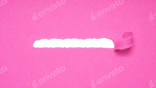 Preview: peel away pink paper to reveal hidden copy space underneath