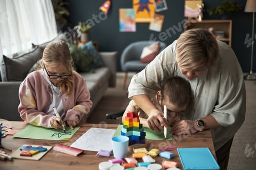 Preview: Children Engaging in Creative Activity at Home