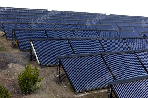 Preview: Solar panels field at electrical power generation station