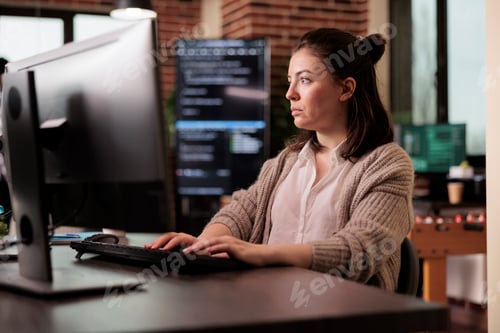 Preview: Software developer programming javascript code algorithm