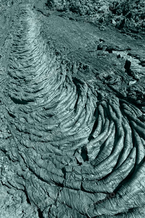 Preview: Volcanic Background: Undulating Surface Frozen Lava Flow Which Wrinkled, Rolls Resembling Twisted