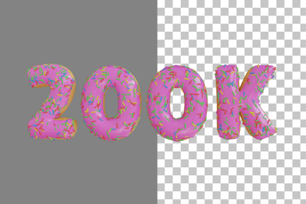Preview: Donut 200K 3D Icon