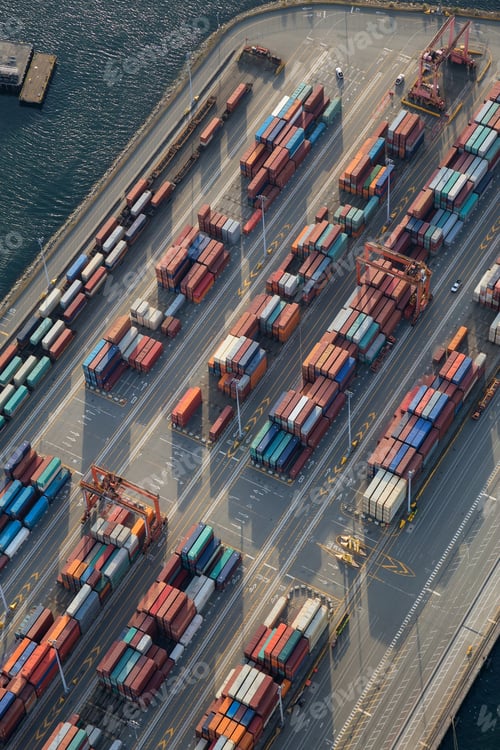 Preview: Aerial view of Containers at the Port of Vancouver