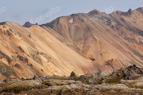 Preview: Fjallabak area. Volcanic landscape with rhyolite formations. South area. Iceland.