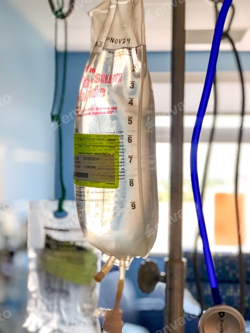 Preview: Bag of fluids used in hospital for patient