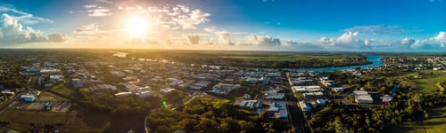 Preview: Aerial drone view of Bundaberg, Queensland, Australia
