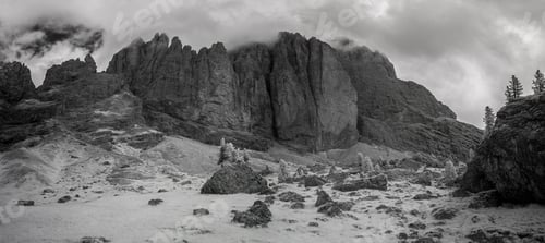 Preview: A Dolomite landscape photographed in infrared