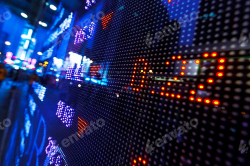 Preview: Stock market price drop display