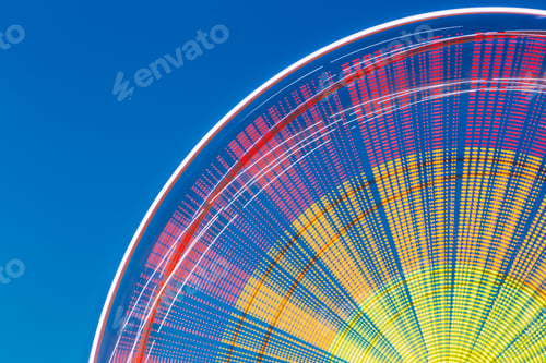 Preview: Motion Blurred Of High Speed Rotating Attraction Amusement Park.