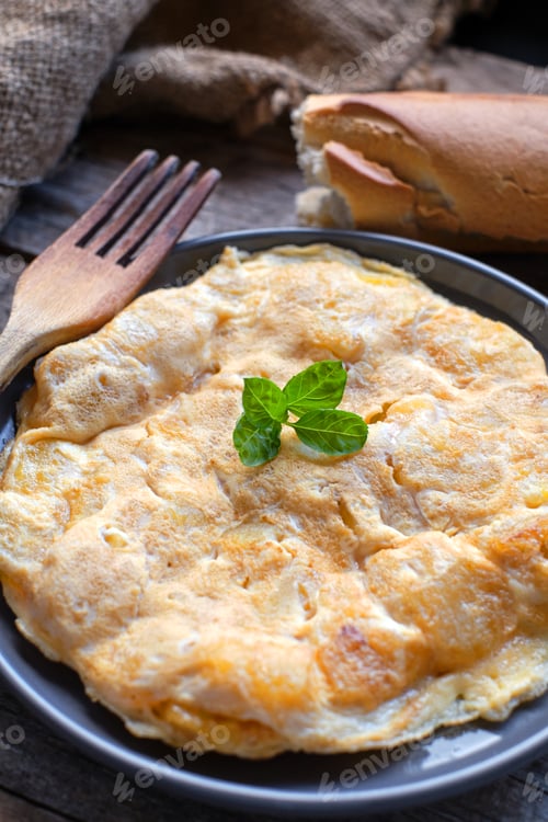 Preview: Spanish omelette tapa with potatoes and onion,