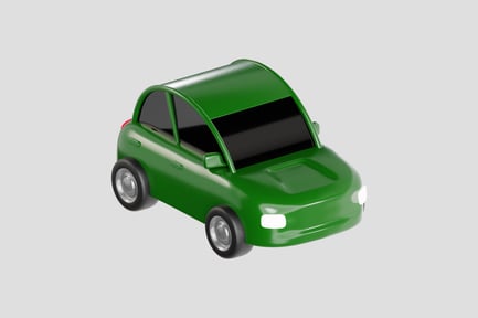 Preview: 3D Small Green Car