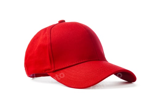 Preview: Red Baseball Cap on White Background