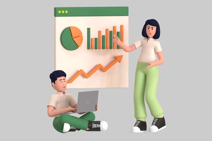 Preview: Two People Discussing Data on a Graphic Display