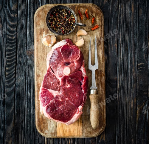 Preview: Piece of raw lamb meat