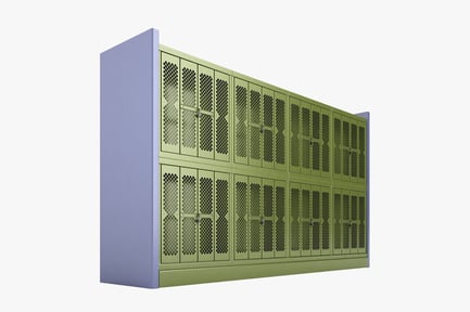 Preview: Metal Weapon Storage Lockers with Mesh Doors