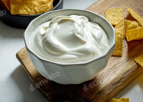 Preview: bowl of sour cream yogurt dip