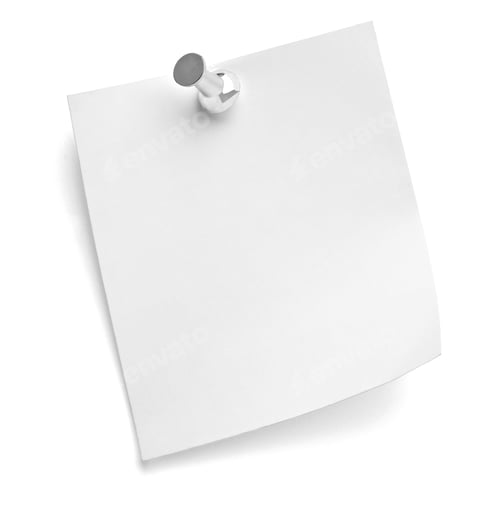 Preview: note paper push pin message red white black