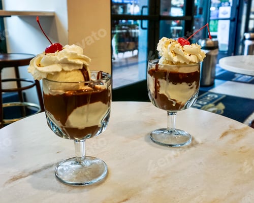 Preview: Two hot fudge sundaes