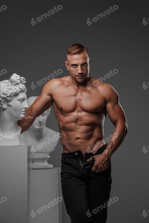 Preview: A ruggedly attractive man with a muscular physique
