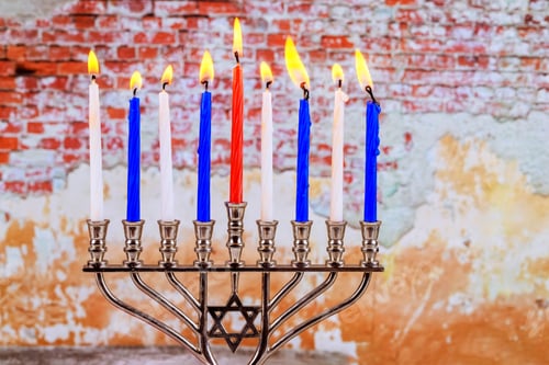Preview: Jewish Hanukkah celebration, where nine candles are lit in menorah to create warmth a joy in homes