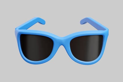 Preview: 3D Blue Sunglasses