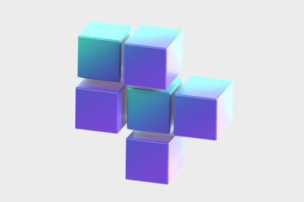 Gradient Cube Abstract Shape