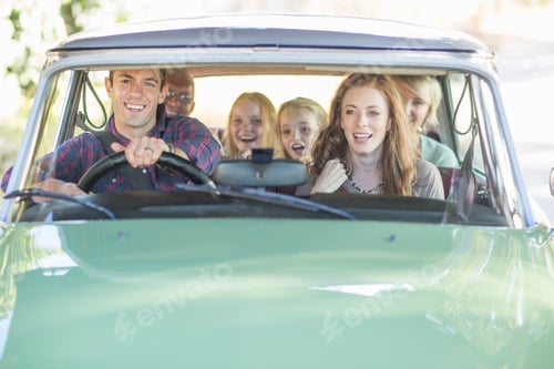 Preview: Family in car together, taking road trip