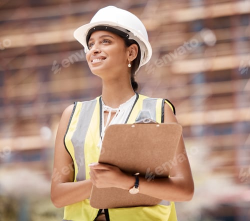 Preview: Logistics, shipping and business woman check containers for import, export and supply chain for glo