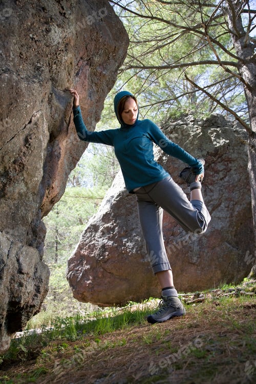 Preview: Active woman stretching