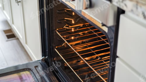 Preview: Young Man Enthusiastically Preparing Dinner in Modern Kitchen