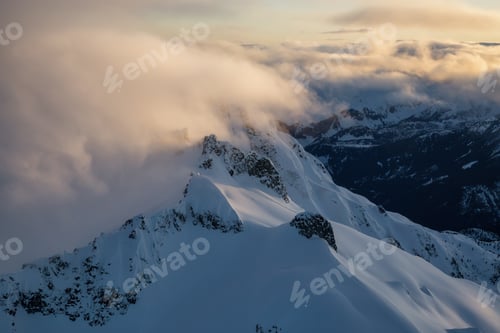 Preview: Aerial Mountain Landscape. Canadian Nature Background