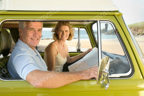 Preview: Mature couple in camper van