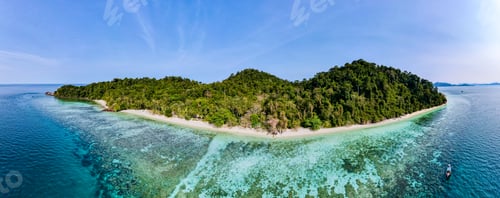 Preview: drone view at the beach of Koh Kradan island in Thailand