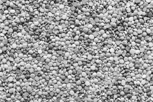 Preview: Background And Texture Of Dried Shredded Peas Of Monochrome Gray Tone