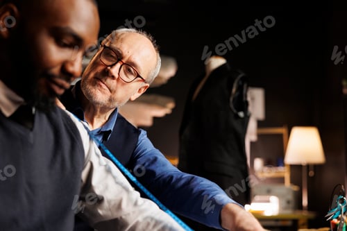 Preview: Tailor Fitting a Vest on a Client