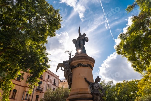Preview: Precious statue called Vara de rey in Ibiza town in El Atar, Balearic Islands, Eivissa