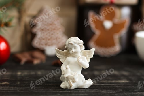 Vorschau: Lebkuchen Geschenke und Feiertage, Frohes neues Jahr. Festlicher Hintergrund. Lebensmittel-Hintergrund. Ansicht von oben