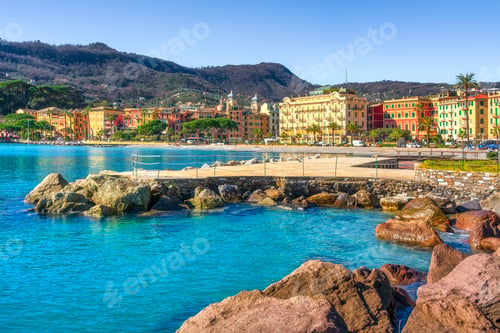 Preview: Rocks and Waterfront in Santa Margherita Ligure, Italy