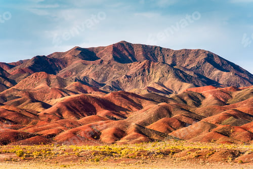 Preview: Vivid volcanic rocky hills on wilderness at Altyn Emel national park, Kazakhstan