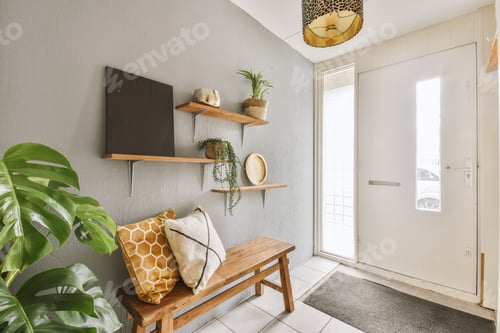 Preview: Entrance and hallway of modern apartment
