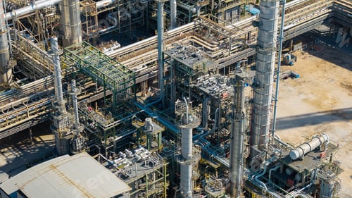 Preview: Aerial view of natural gas separation plant.